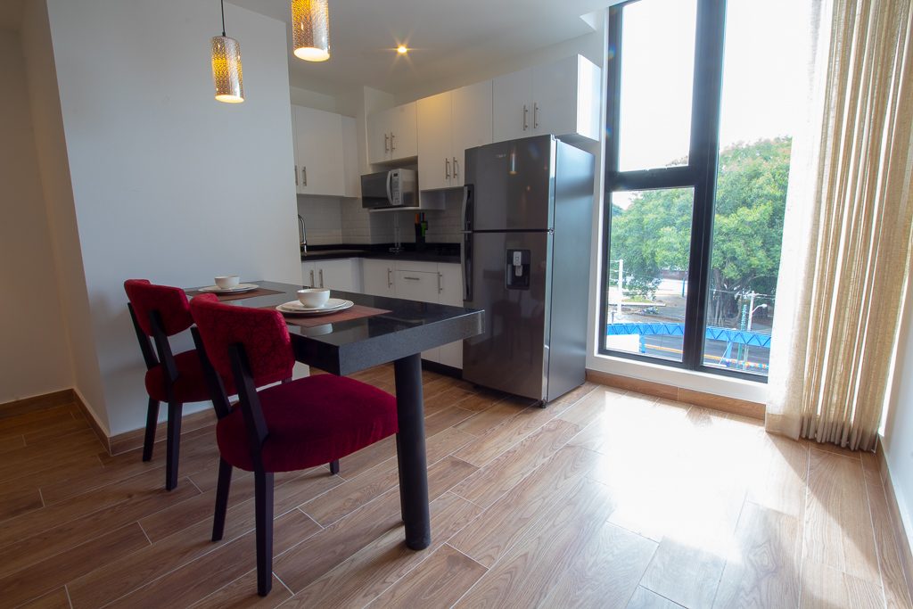 Sala y comedor de la suite